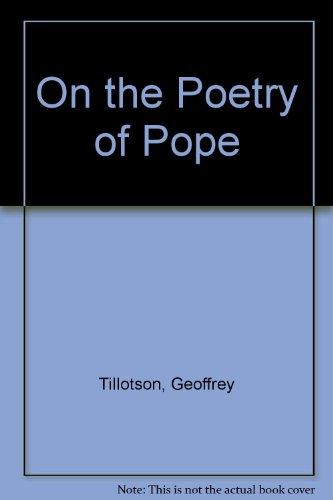Book On The Poetry Of Pope free