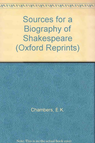 Book Sources for A Biography of Shakespeare. free