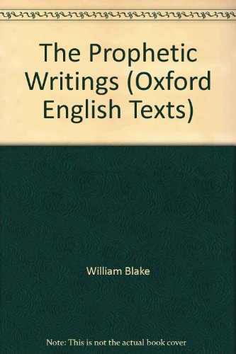 Book Prophetic Writings Ed Sloss/wallis 2 Vols (oxford English Texts) free