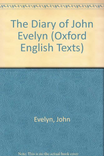 Book The Diary Of John Evelyn (oxford English Texts) free