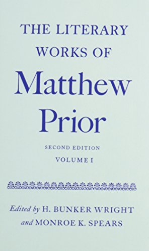 Book Literary Works of Matthew Prior (|c OET |t Oxford English Texts) free