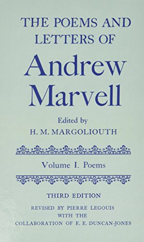 Book The Poems and Letters of Andrew Marvell: Volume 1: Poems; Volume 2: Letters (|c OET |t Oxford English Texts) free