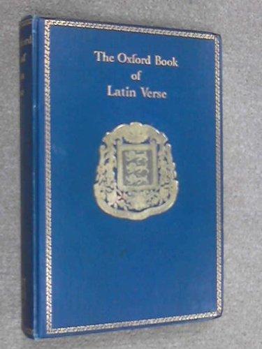 Book Oxford Book of Latin Verse from the Earliest Fragments free