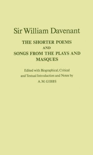 Book The Shorter Poems, and Songs from the Plays and Masques free