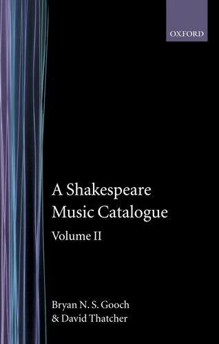 Book A Shakespeare Music Catalogue: Volume II: The Catalogue of Music: Macbeth--The Taming of the Shrew free