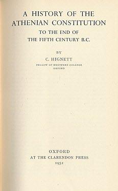 Book History of the Athenian Constitution to the End of free
