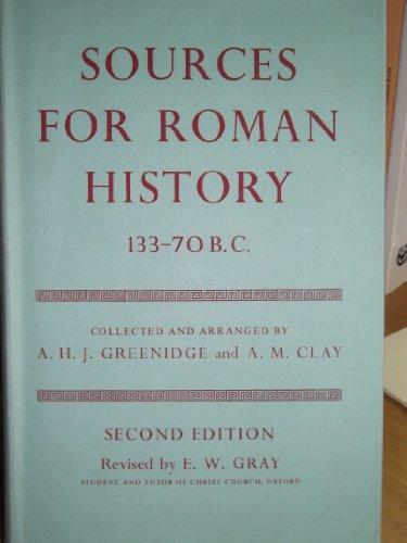 Book Sources For Roman History 133-70 B.c. Second Edition free