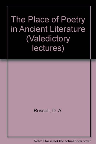 Book The place of poetry in ancient literature free