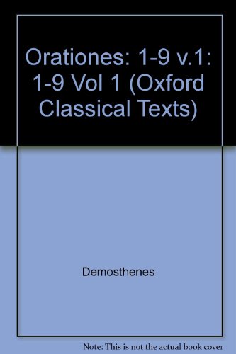 Book Orationes: Volume I: Orationes I-XIX (Oxford Classical Texts) free
