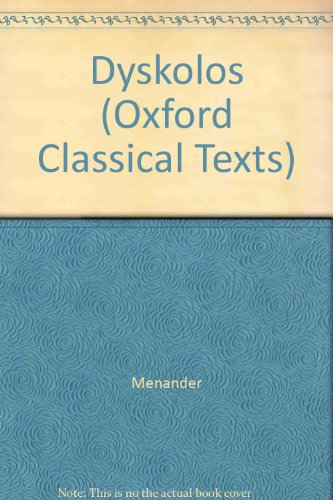 Book Dyskolos (oxford Classical Texts) free