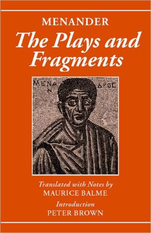 Book Menander, The Plays and Fragments free