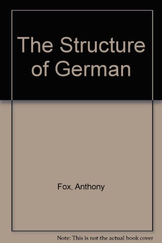 Book The Structure Of German free