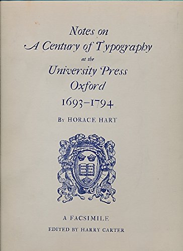 Book Notes On A Century Of Typography At The University Press, Oxford, 1693-1794, free