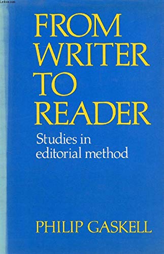 Book From writer to reader: Studies in editorial method free