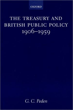 Book The Treasury and British public policy, 1906-1959 free