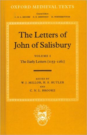 Book The Letters of John Salisbury: Volume I: The Early Letters (1153-1161) (Oxford Medieval Texts) free