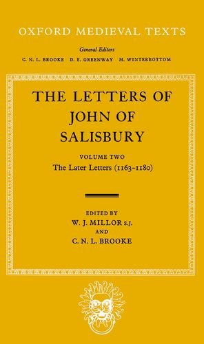 Book The Letters of John of Salisbury: Volume 2: The Later Letters (1163-1180) (Oxford Medieval Texts) free