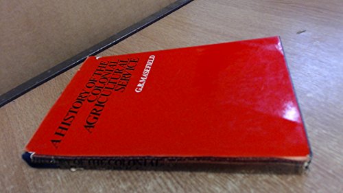 Book A History Of The Colonial Agricultural Service, free