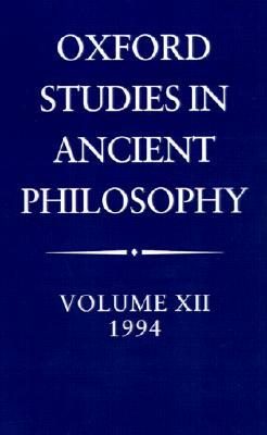 Book Oxford Studies In Ancient Philosophy: Volume Xii: 1994 free