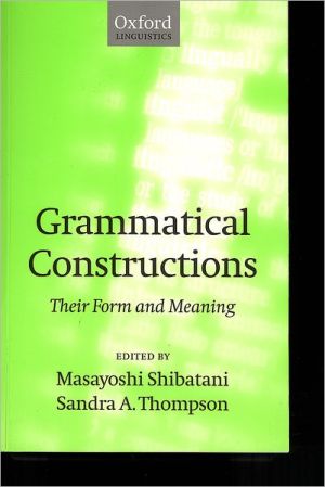 Book Grammatical Constructions: Their Form and Meaning free