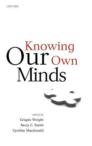 Book Knowing Our Own Minds (mind Association Occasional Series) free