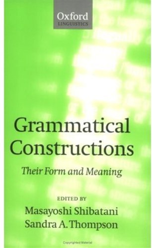 Book Grammatical Constructions: Their Form And Meaning free