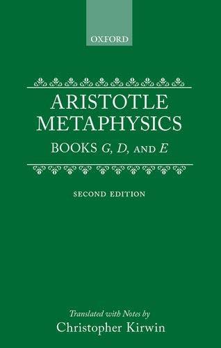 Book Metaphysics: Books Gamma, Delta, and Epsilon (Clarendon Aristotle Series) (Bks. 4-6) free
