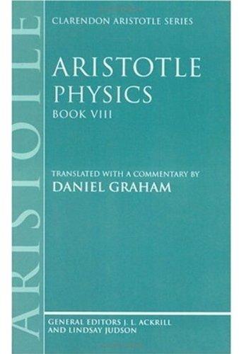 Book Physics: Book VIII (Clarendon Aristotle Series) free