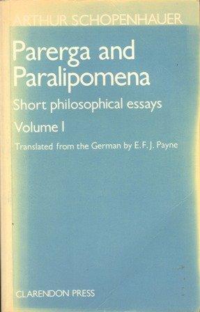Book Parerga and Paralipomena: Short Philosophical Essays. Volume 1 free