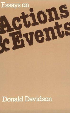 Book Essays on Actions and Events free