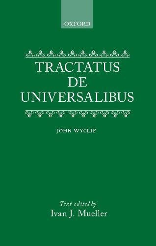 Book De Universalibus: Volume 1: Tractatus de Universalibus (Latin text) (On Universals (De Universalibus) free