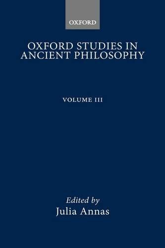 Book Oxford Studies in Ancient Philosophy: Volume III: 1985 free