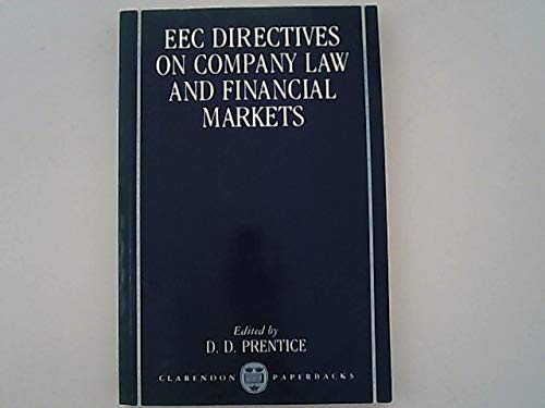 Book EEC Directives on Company Law and Financial Markets free