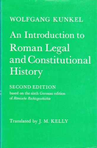 Book An Introduction to Roman Legal and Constitutional History free