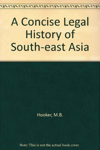 Book A Concise Legal History of South-East Asia free