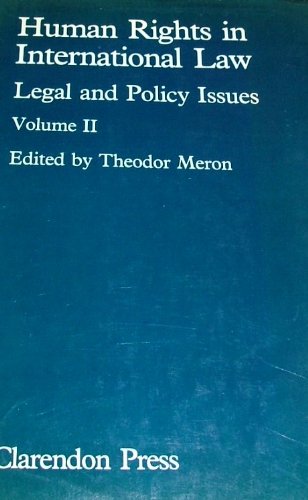 Book Human Rights in International Law: Legal and Policy Issues Volume II free
