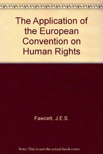 Book The Application Of The European Convention On Human Rights free