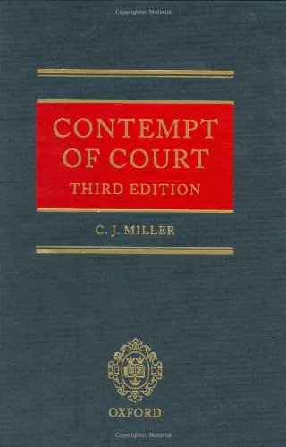 Book Contempt Of Court free