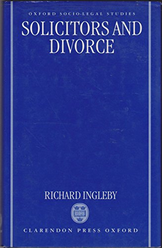 Book Solicitors and Divorce (Oxford Socio-Legal Studies) free