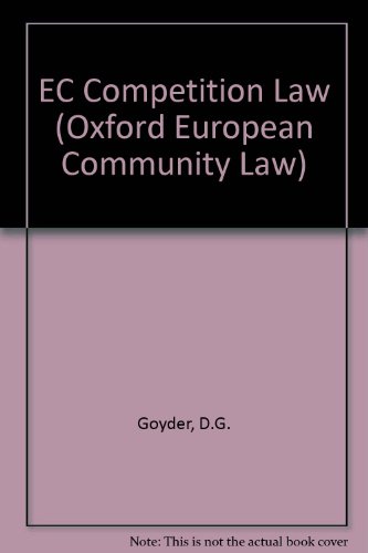 Book Ec Competition Law (oxford European Community Law Library) free