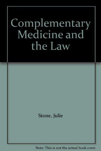 Book Complementary Medicine And The Law free
