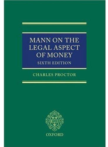 Book Mann on the Legal Aspect of Money free