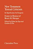 Book New Testament Textual Criticism: Its Significance for Exegesis free