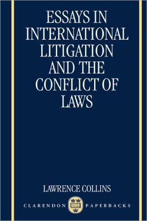 Book Essays In International Litigation And The Conflict Of Laws free