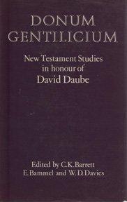 Book Donum Gentilicium: New Testament Studies In Honor Of David Daube free
