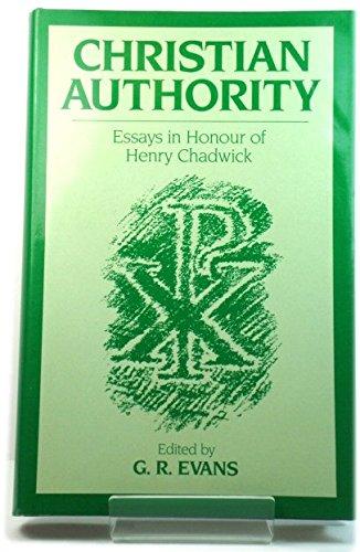 Book Christian Authority: Essays In Honour Of Henry Chadwick free