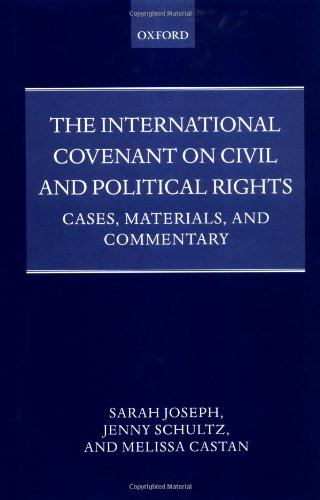 Book The International Covenant on Civil and Political Rights: Cases, Materials, and Commentary free