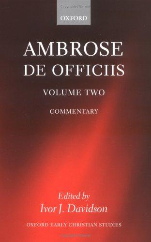 Book Ambrose: De Officiis (oxford Early Christian Studies) (vol 2) free