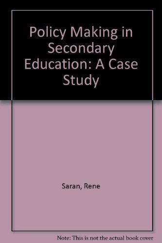 Book Policy-making in secondary education;: A case study free