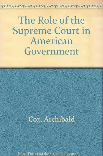 Book The role of the Supreme Court in American government free